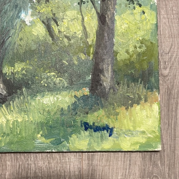 “Willows by the Pond” painting by M. Stephen Doherty. Oil on wood. Beautiful! - Picture 4 of 13